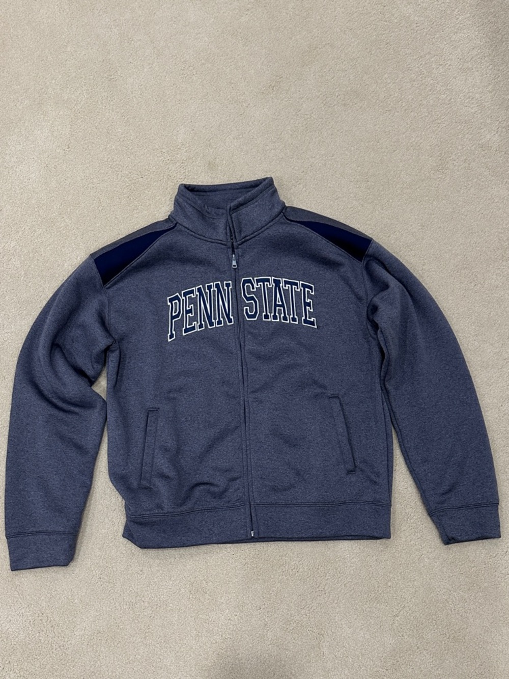 Penn State Grey and Navy Zip-Up Jacket Medium